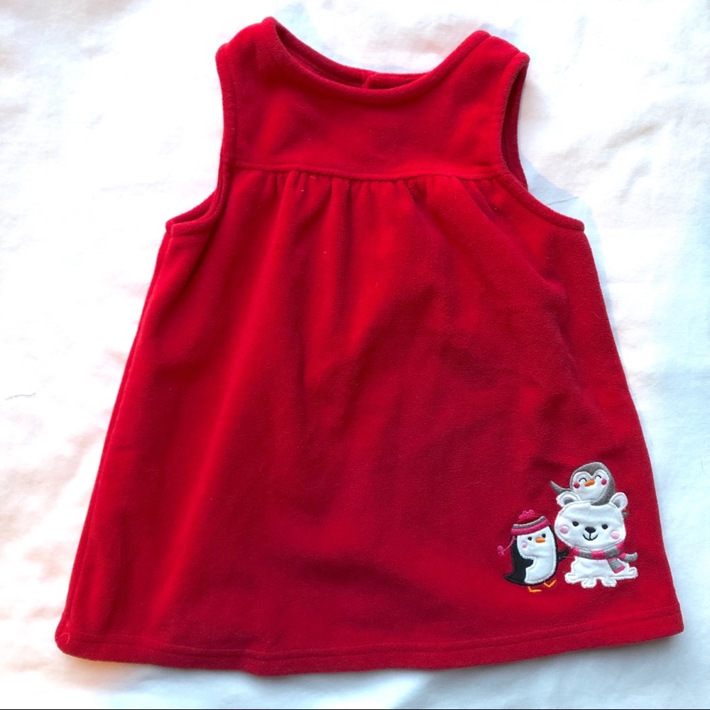 Carter’s 12 Months Red Soft Fleece Jumper Dress